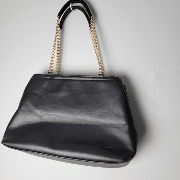 Love Moschino Black Studded Quilted Handbag Gold Chain Purse Heart Details Vegan - Picture 3 of 12